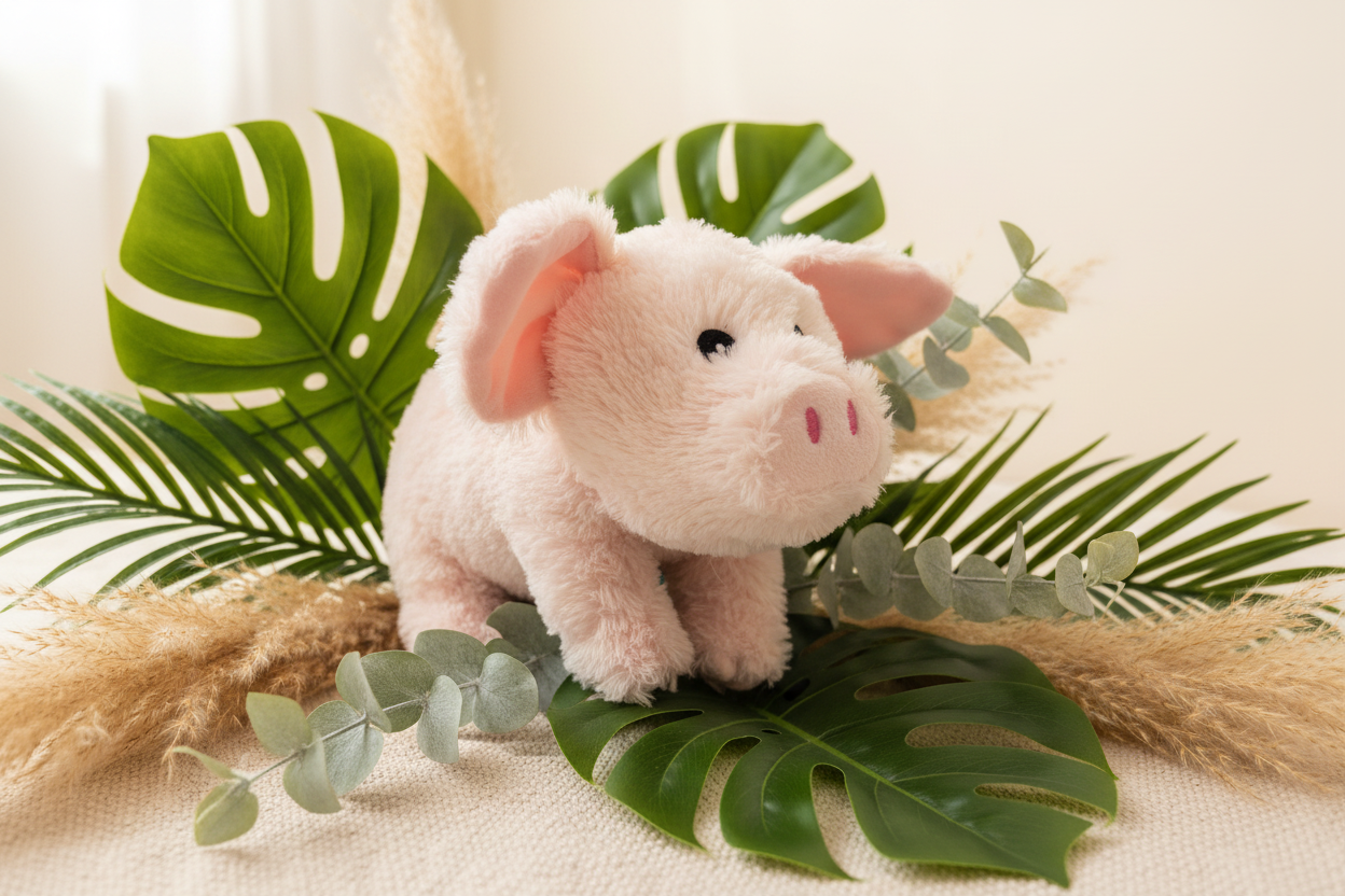 Barnyard Baller Pig with Plants