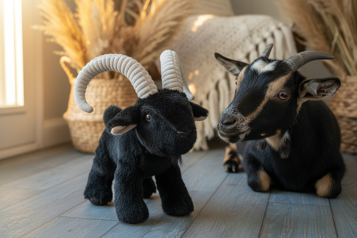 Billy Goat Toy with Lily Peeking