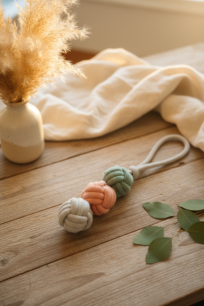 Pastel Knot Rope Toy Flat Boho