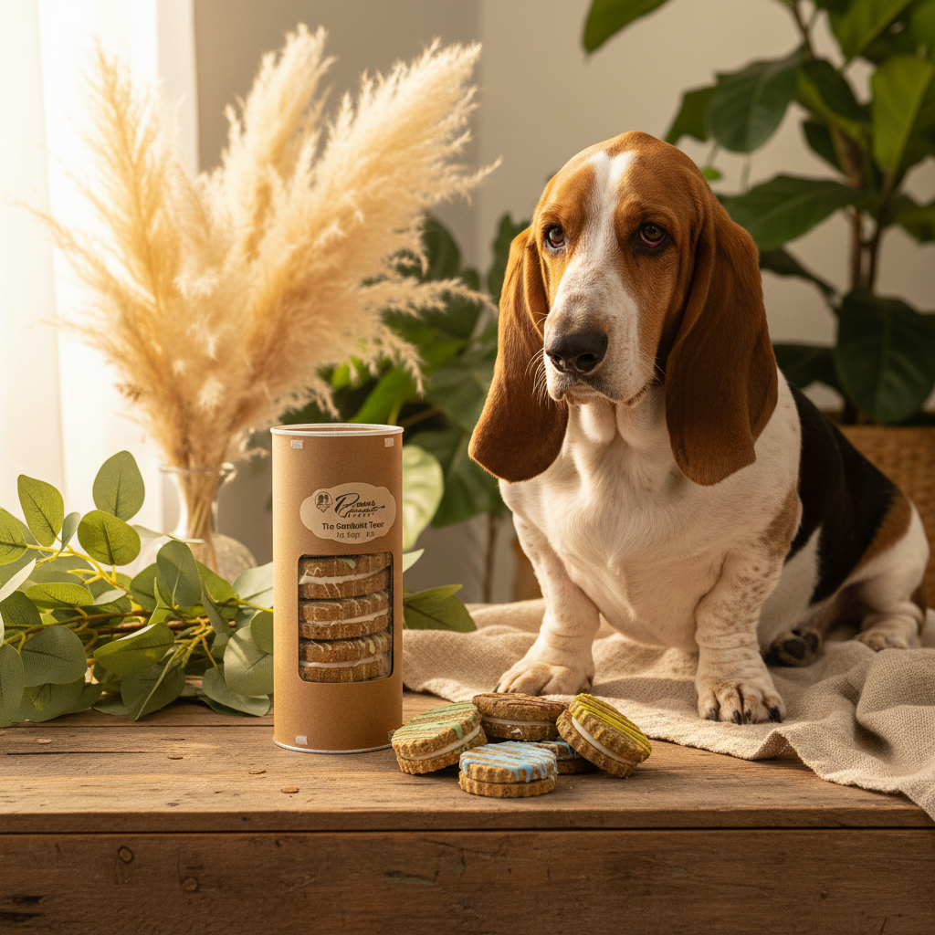 Paws Gourmet Bakery — The Sandwich Tower with Basset Hound