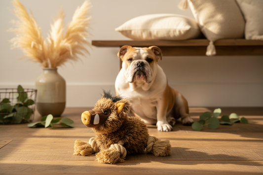 Roper Warthog with Bulldog on Floor